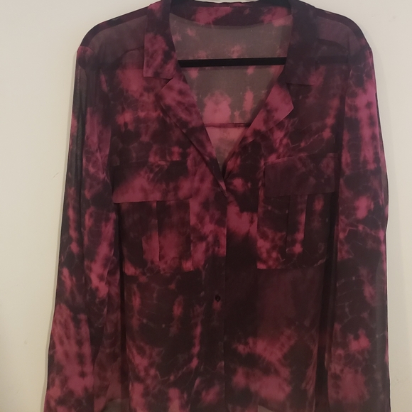 Sheer Animal Print Blouse - Picture 1 of 3